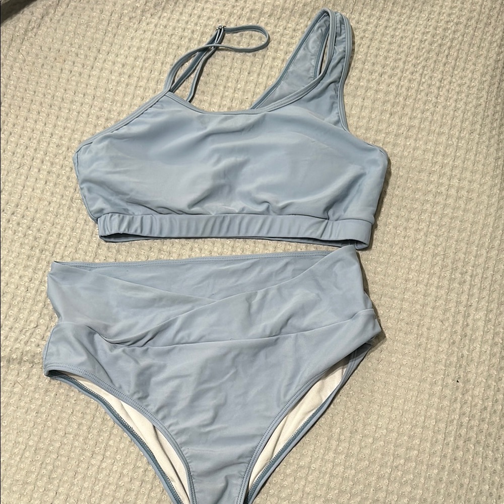 SHEIN Light Blue Bikini Set